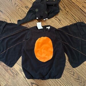 Kids Black and Orange Bat Costume